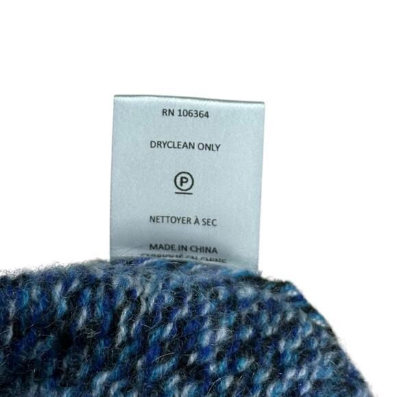 KULE Blue Orange Striped The Andre Sweater Cashmere Knit Women's Size Medium - Picture 8 of 12